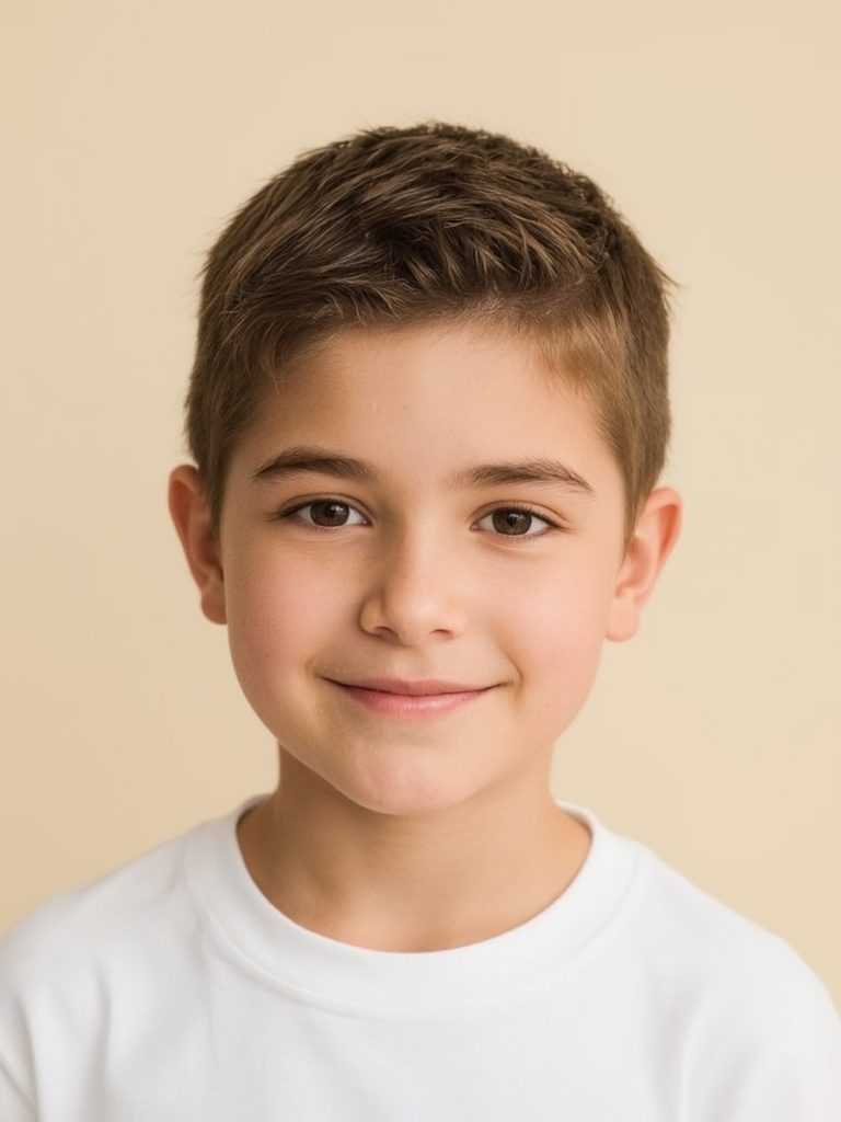 Boys Summer Haircut: The Angled Fringe