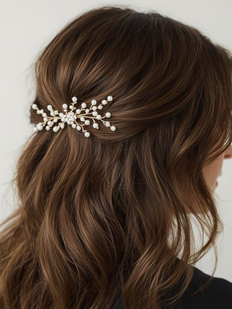 33. Twisted Crown with Flowers Grad Hairstyles