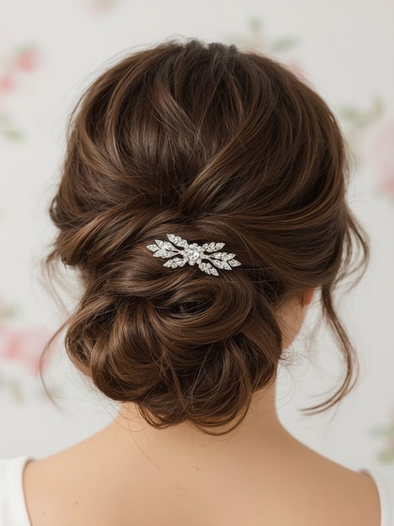 18. Braided Top Knot Grad Hairstyles