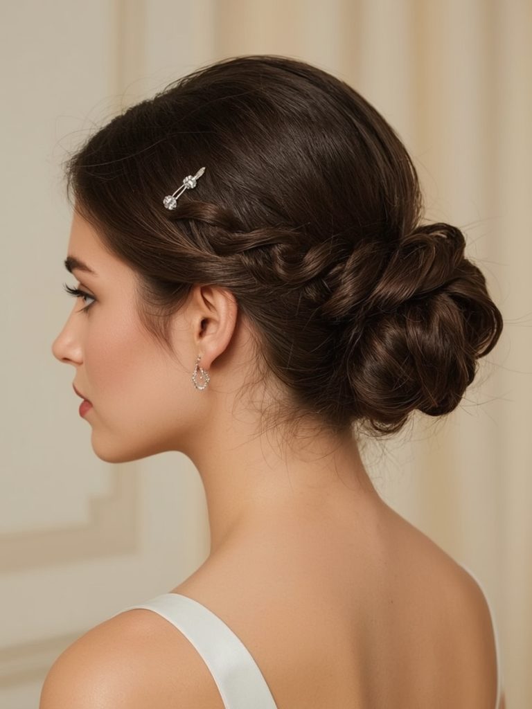 10. Side Braid with Loose Waves Grad Hairstyles