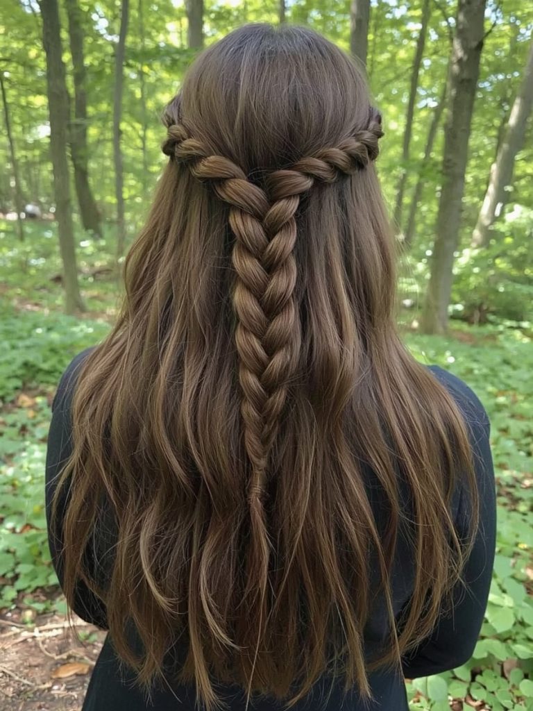 7. Twisted Half-Updo Grad Hairstyles