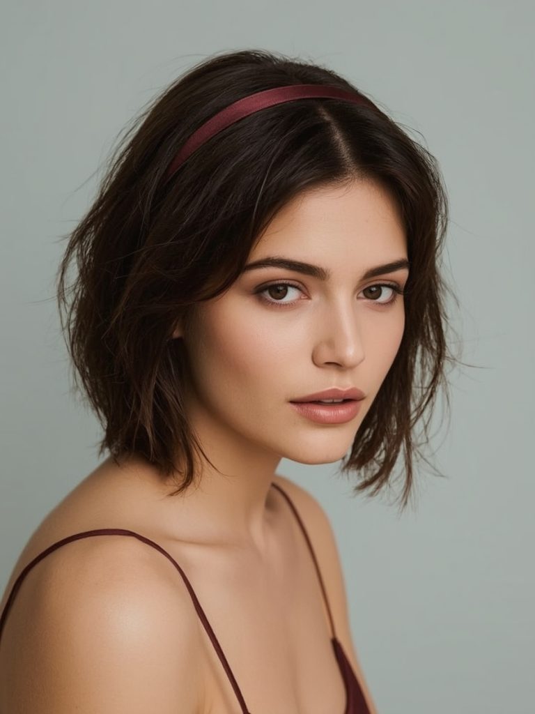 Angled Bob Haircuts with Scrunchies: Adding Fun