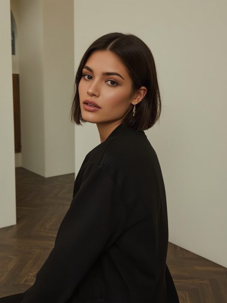 Angled Bob Haircuts with Braided Details: Bohemian Touch