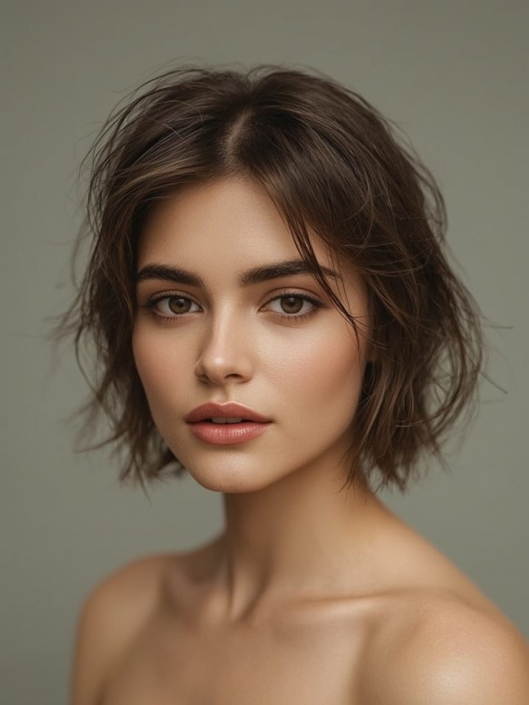 Angled Bob Haircuts with Textured Ends: Effortless Style
