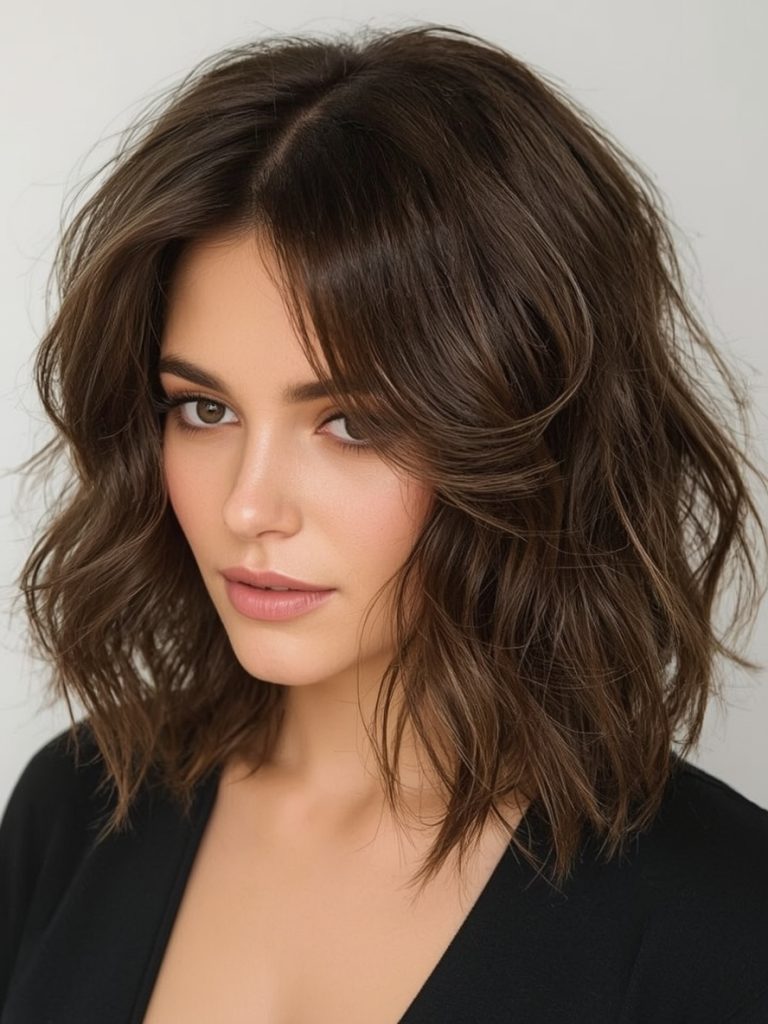 Angled Bob Haircuts for Round Faces: Adding Length