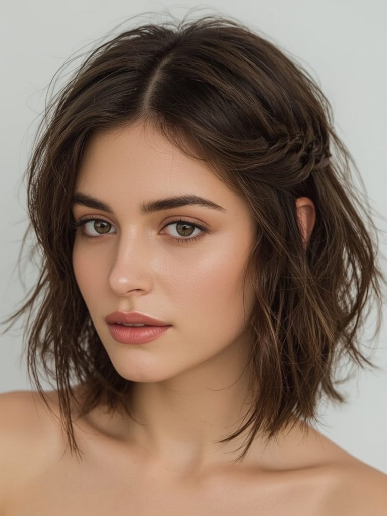 Angled Bob Haircuts with Face-Framing Layers: Soft and Flattering