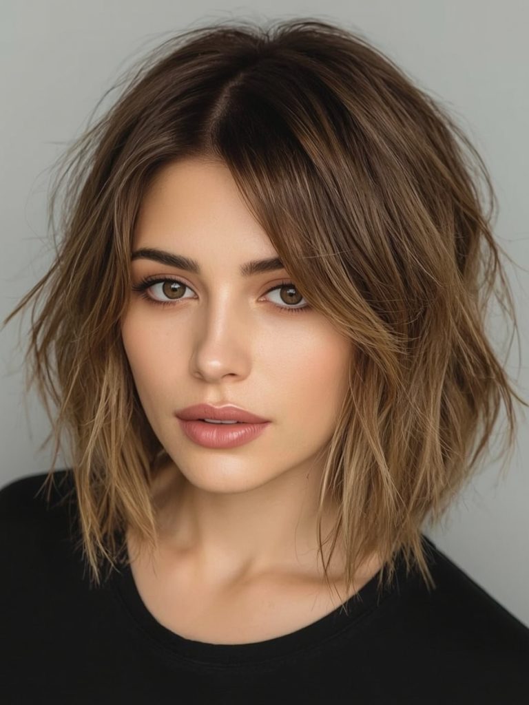 Angled Bob Haircuts for Square Faces: Softening Angles