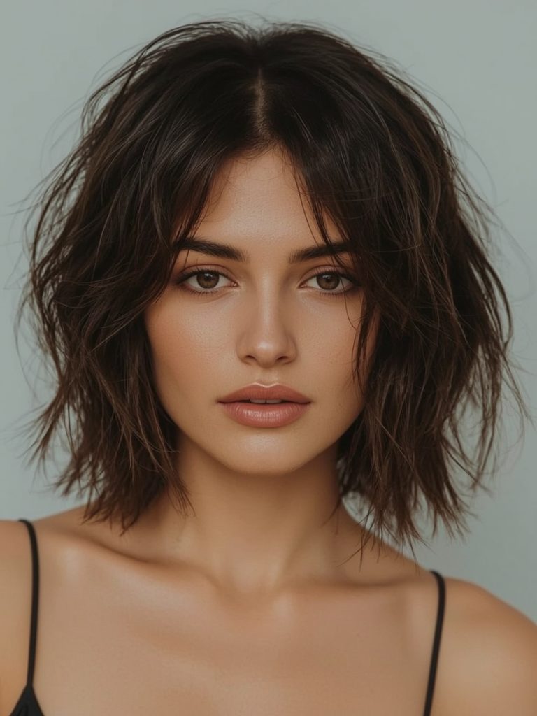 Angled Bob Haircuts with Bangs: Framing the Face