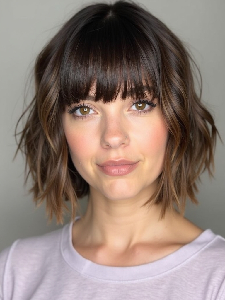 Micro Angled Bob Haircut