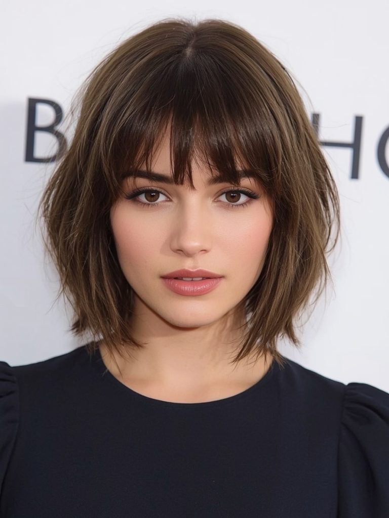  Blunt Bangs with a Bob - Short Haircuts For Thin Fine Hair
