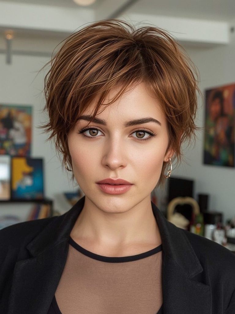 25. Textured Lob with Bangs – Shoulder Length for Fine Hair