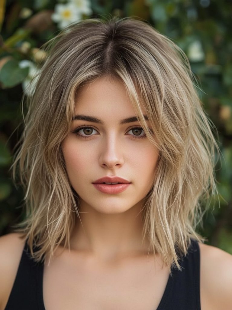 13. Shaggy Layers – Shoulder Length for Fine Hair
