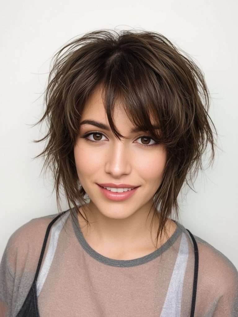  Layered Bob with Side Bangs - Short Haircuts For Thin Fine Hair
